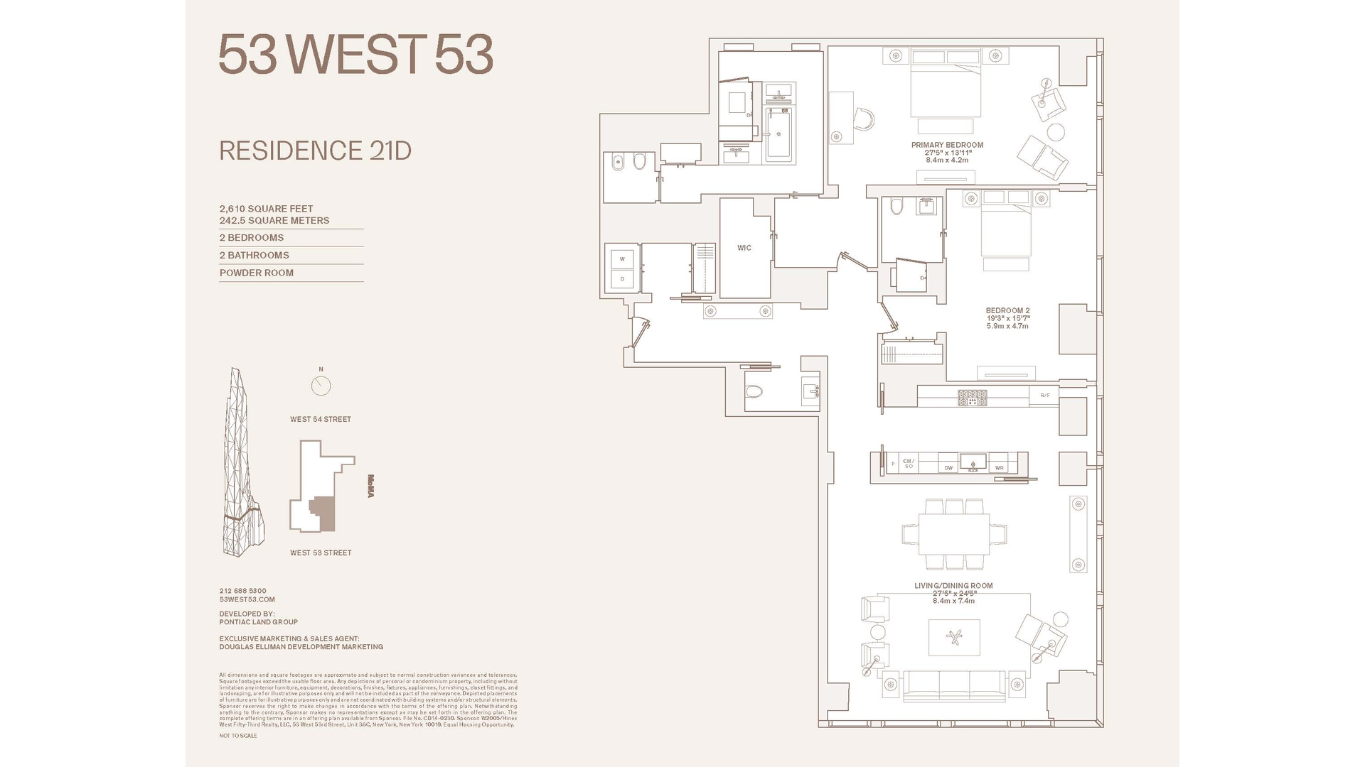 53 West 53rd Street 21D Midtown West New York NY 10019