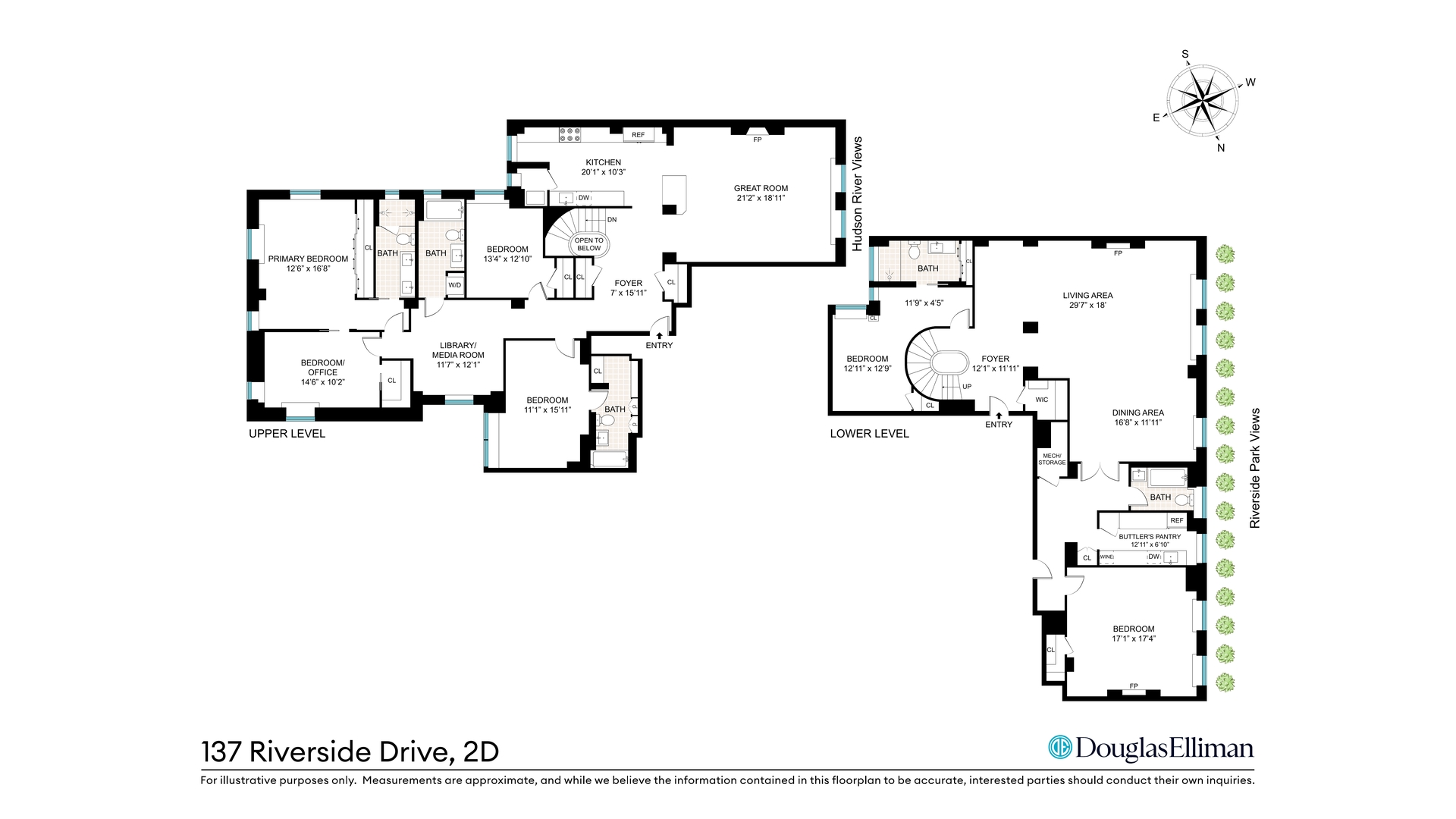 137 Riverside Drive 2DE/1CD Upper West Side New York NY 10024