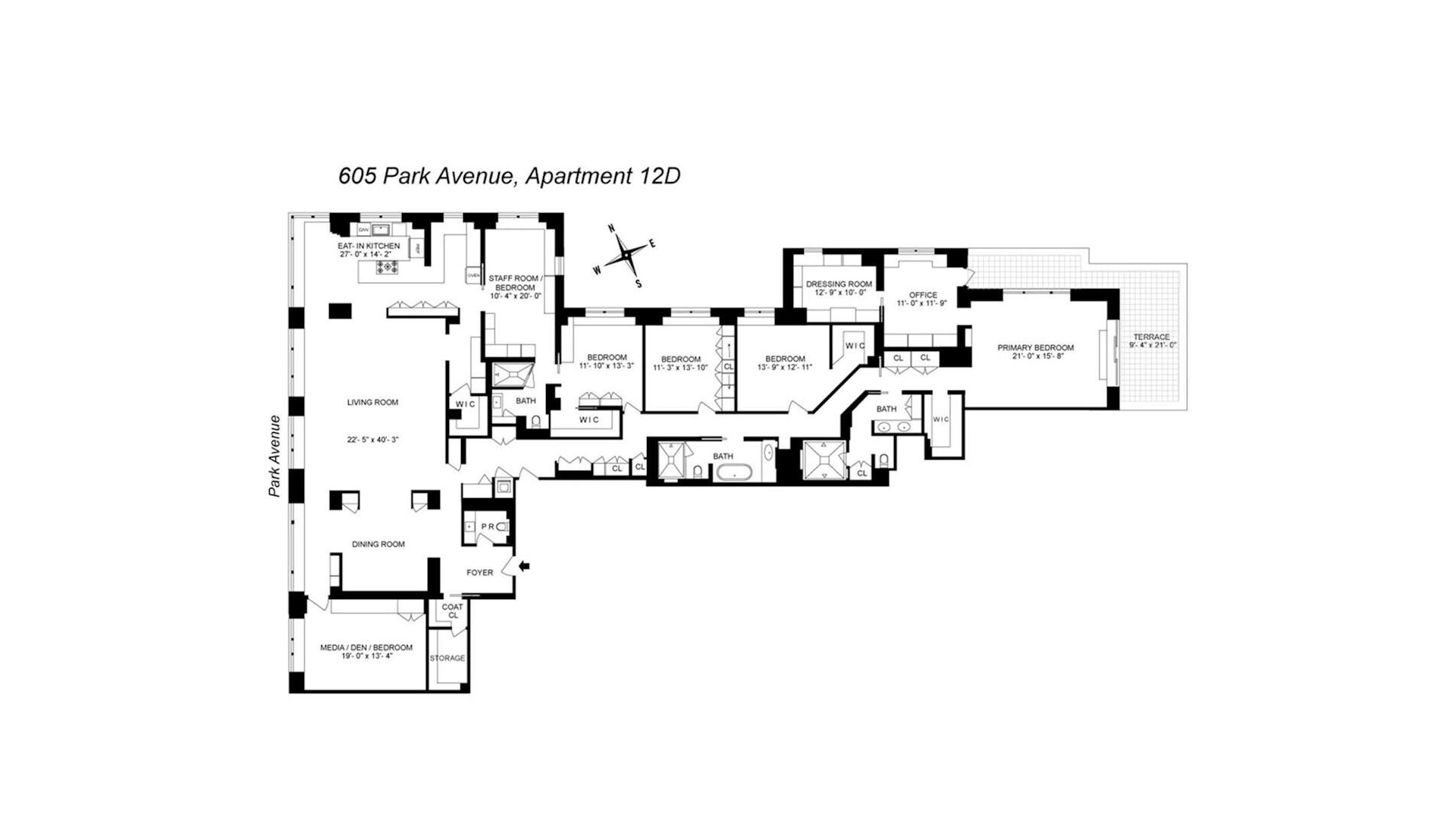 605 Park Avenue 12B Upper East Side New York NY 10065