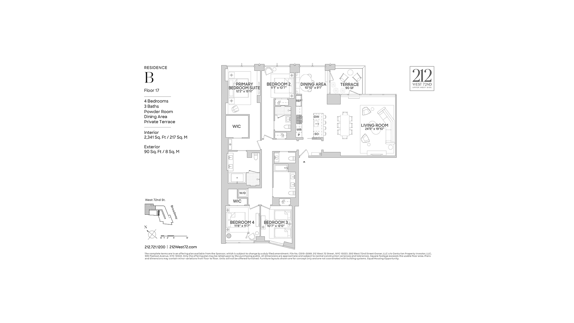 212 West 72nd Street 17B Lincoln Square New York NY 10023