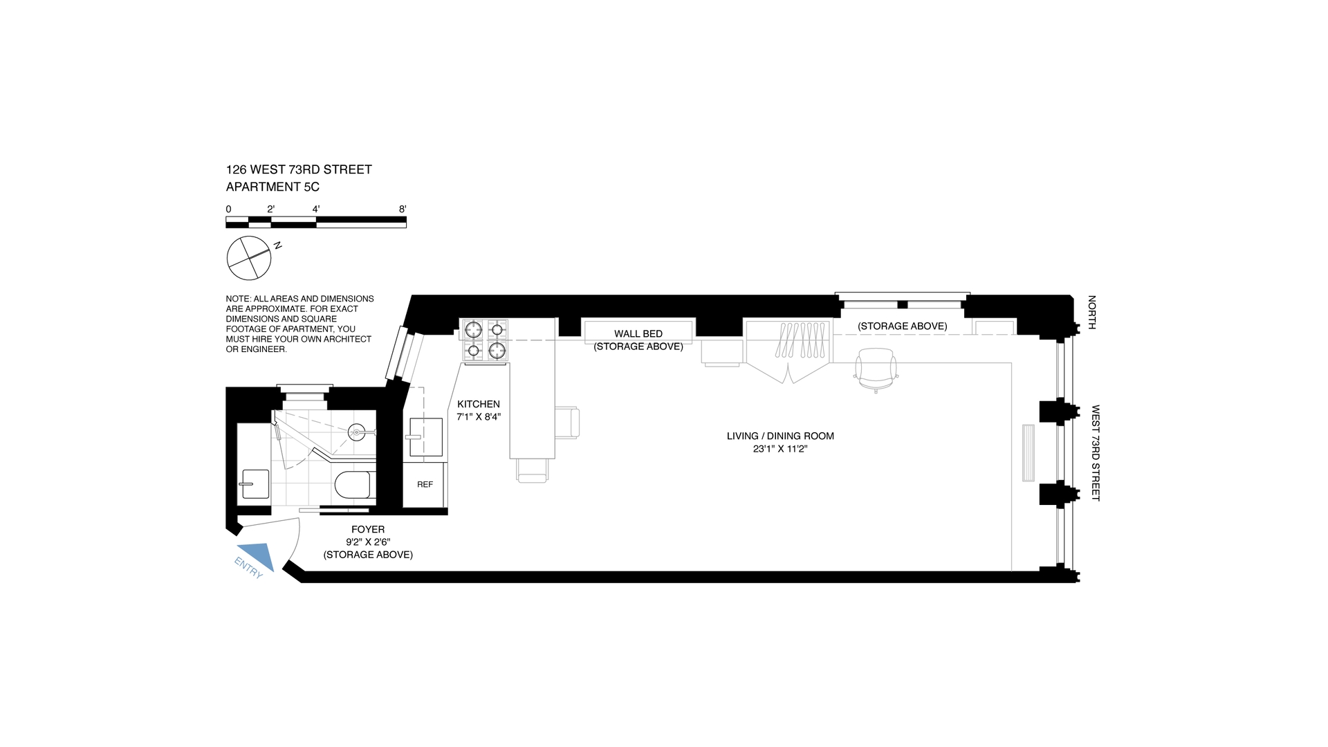 126 West 73rd Street 5C Upper West Side New York NY 10023