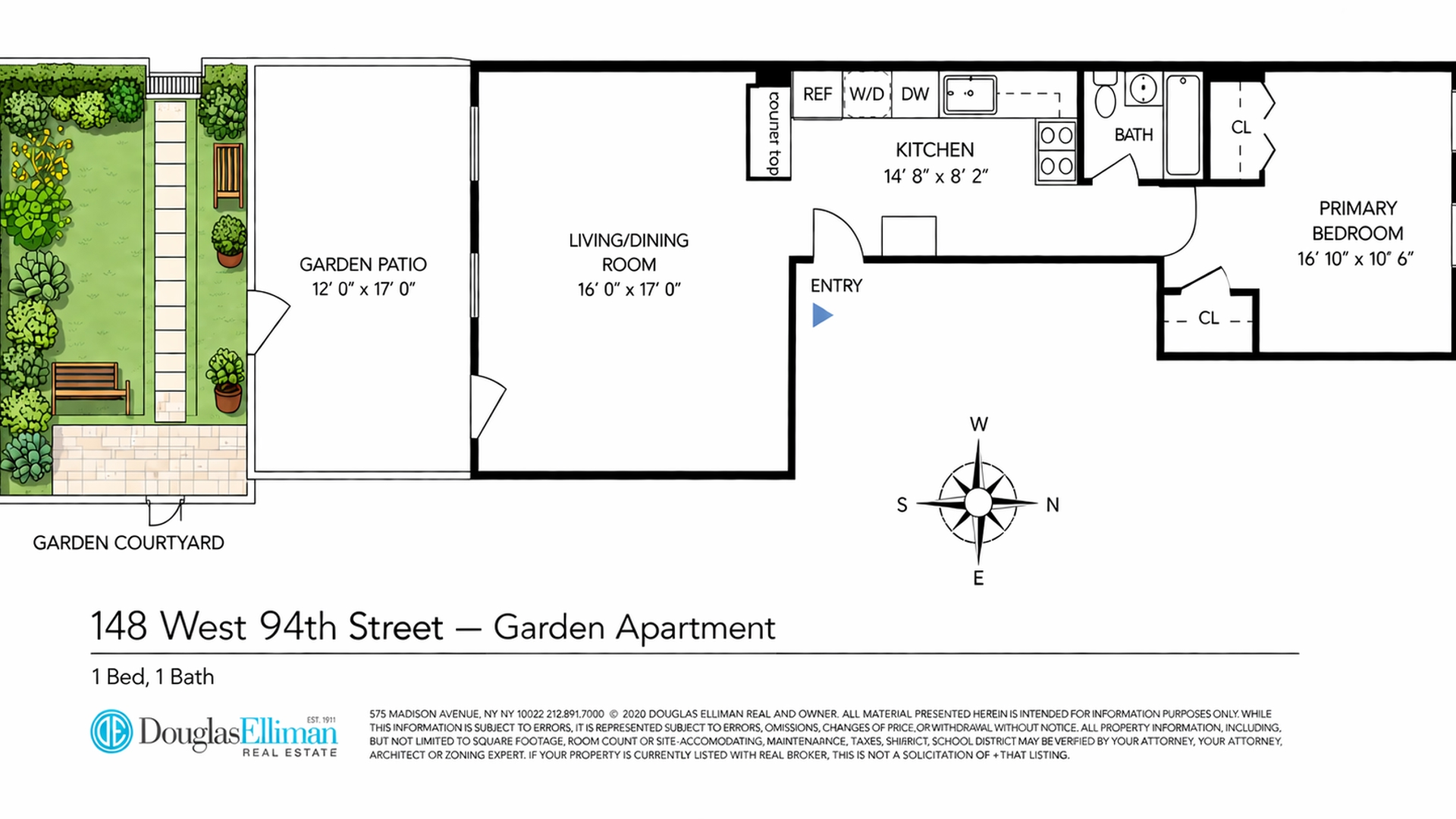 148 West 94th Street GARDEN Upper West Side New York NY 10025