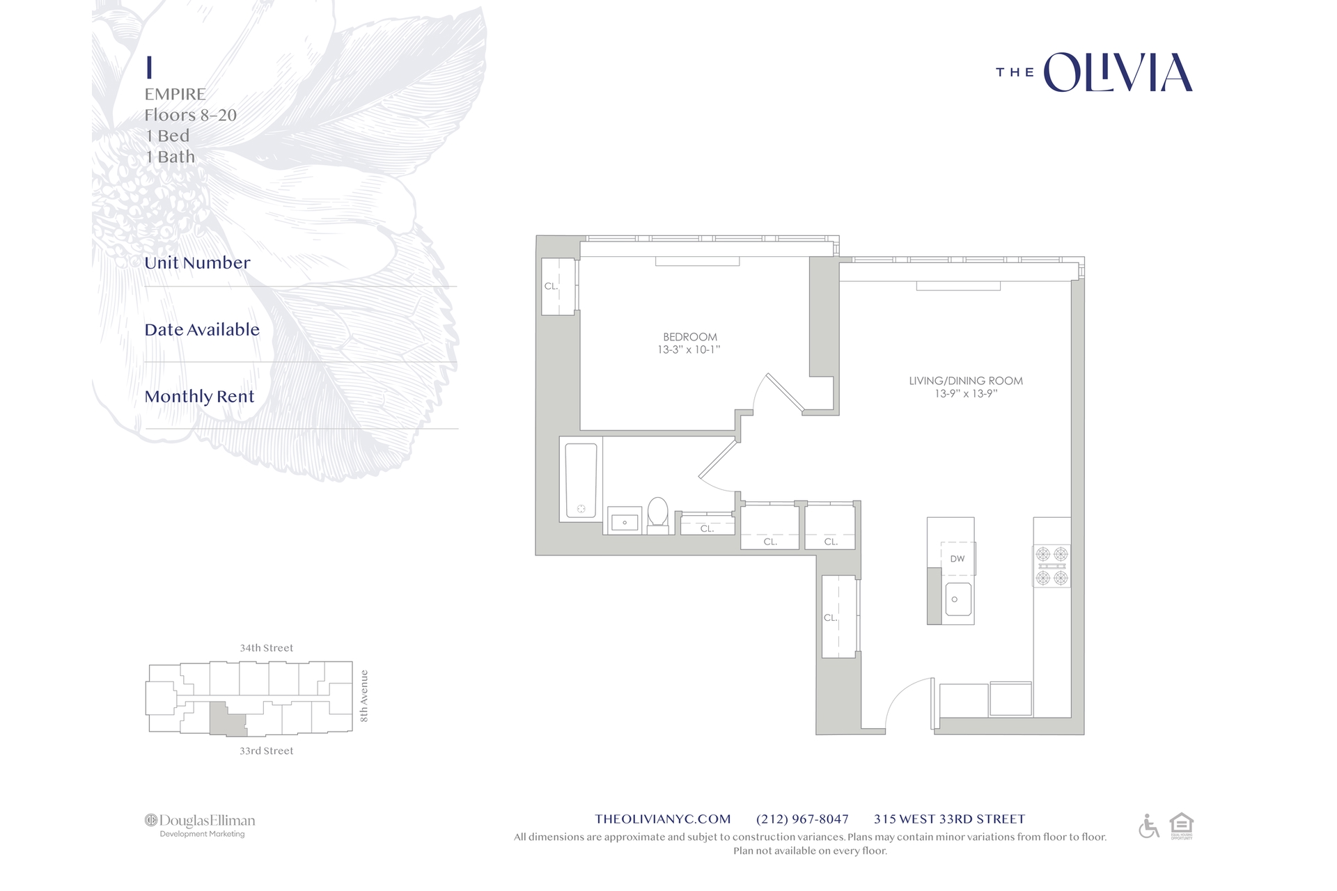 315 West 33rd Street 14I Chelsea New York NY 10001