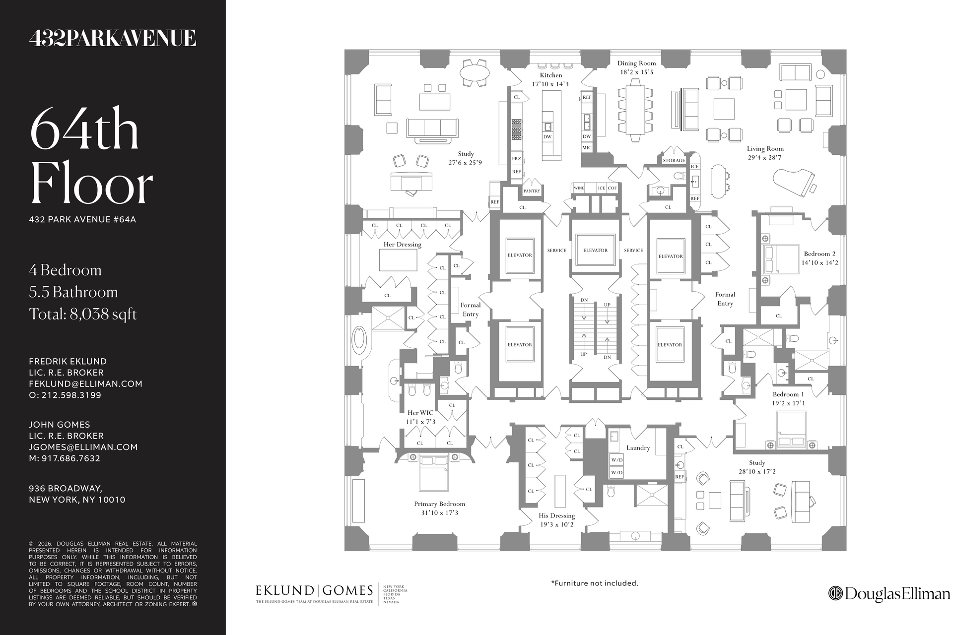 432 Park Avenue 64 Midtown East New York NY 10022