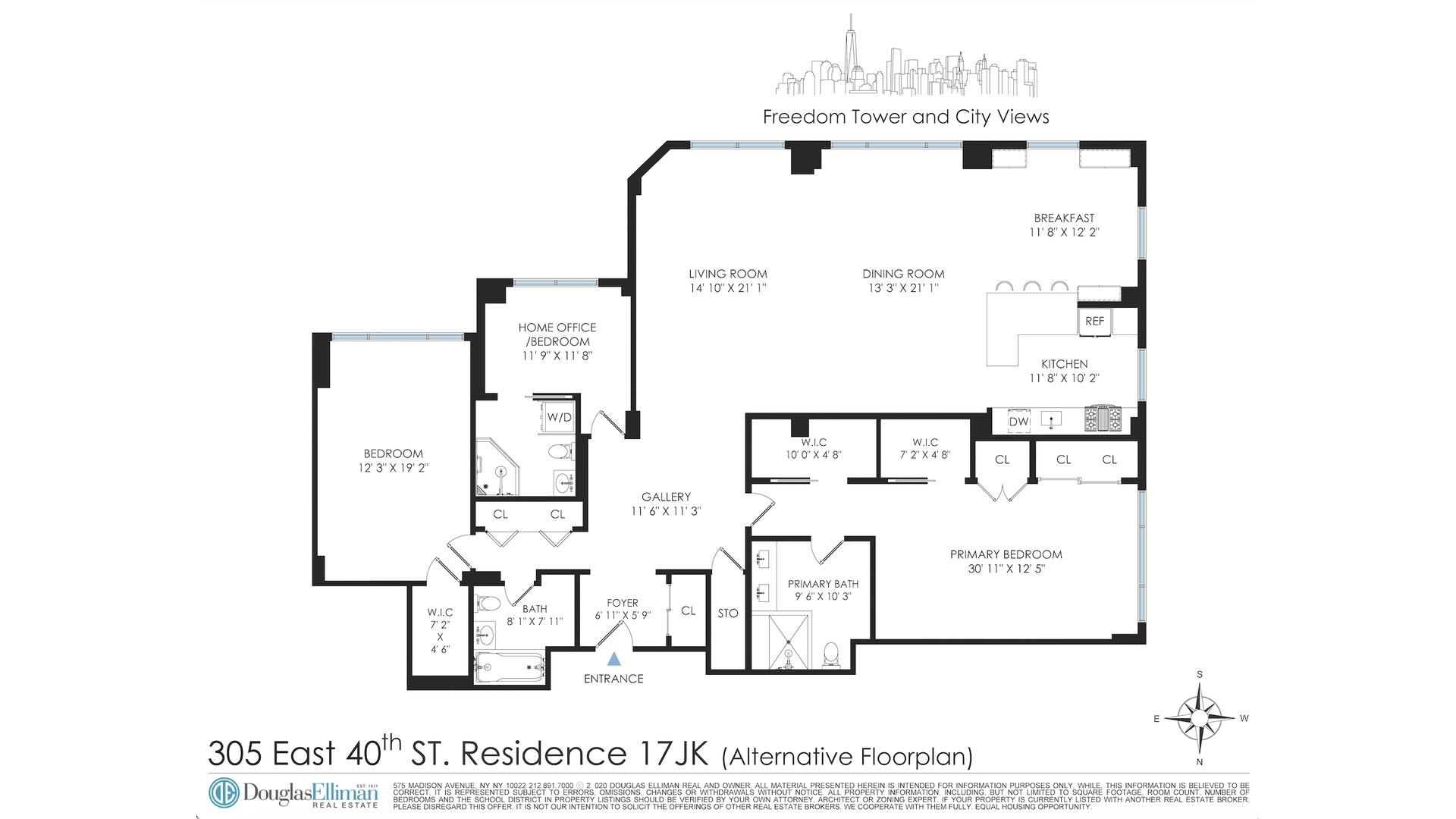 305 East 40th Street 17JK Tudor City New York NY 10016