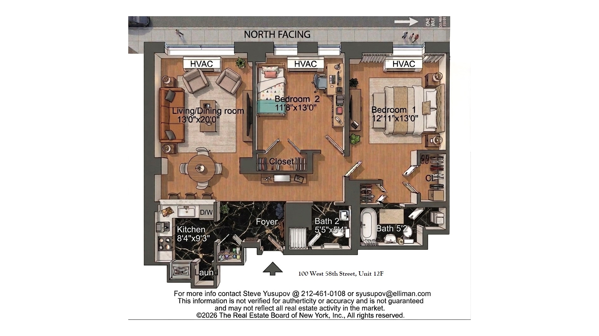 100 West 58th Street 12F Midtown West New York NY 10019