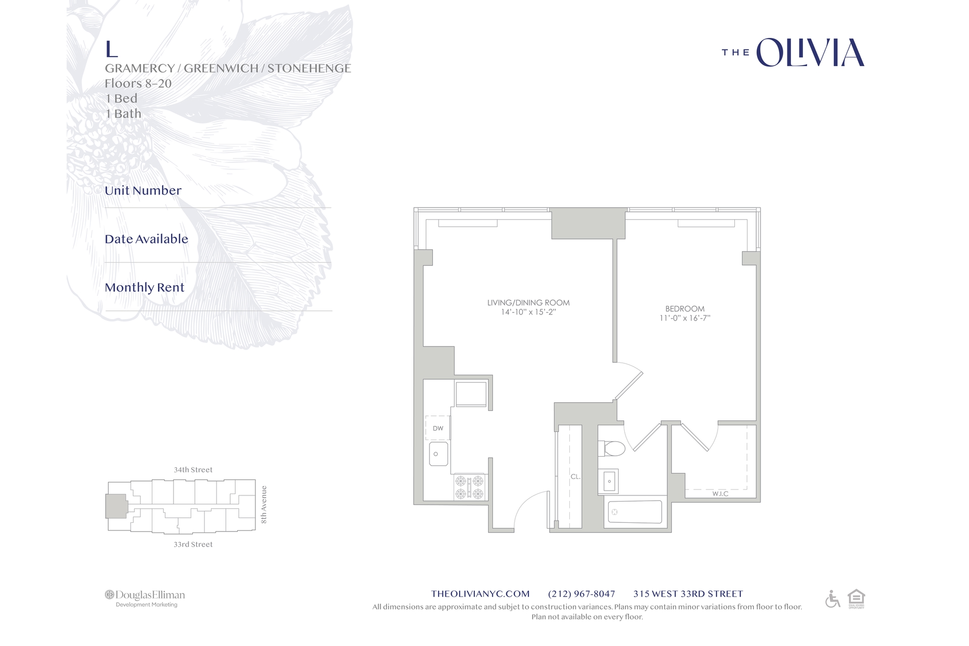 315 West 33rd Street 11L Chelsea New York NY 10001