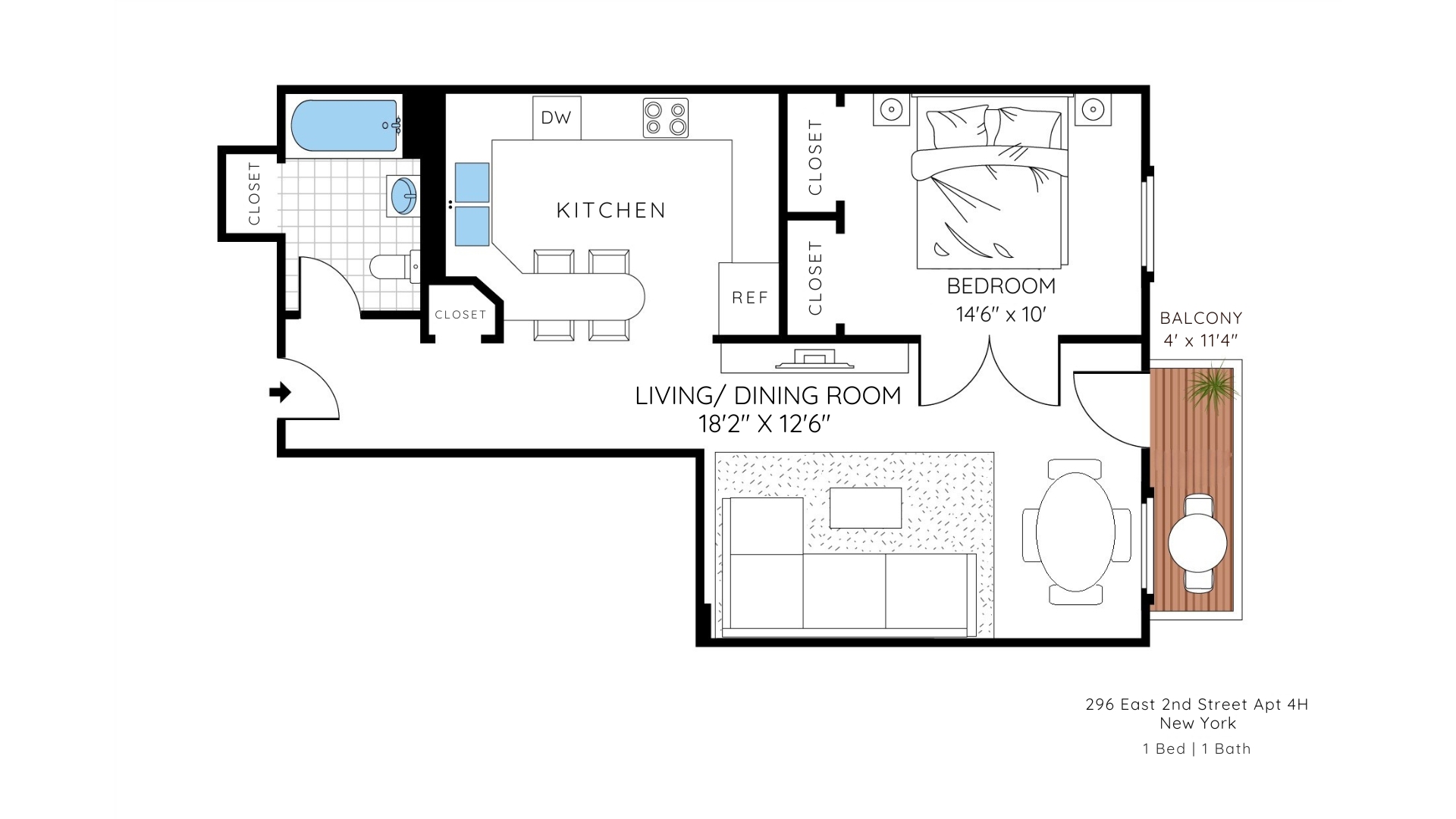 296 East 2nd Street 4H E. Greenwich Village New York NY 10009