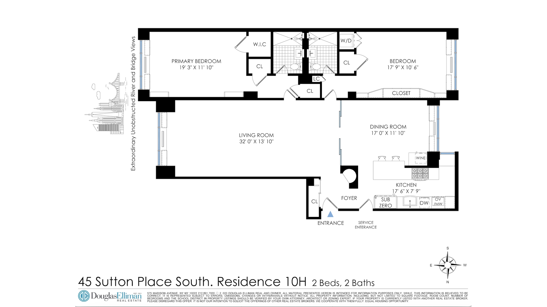 45 Sutton Place South 10H Sutton Place New York NY 10022