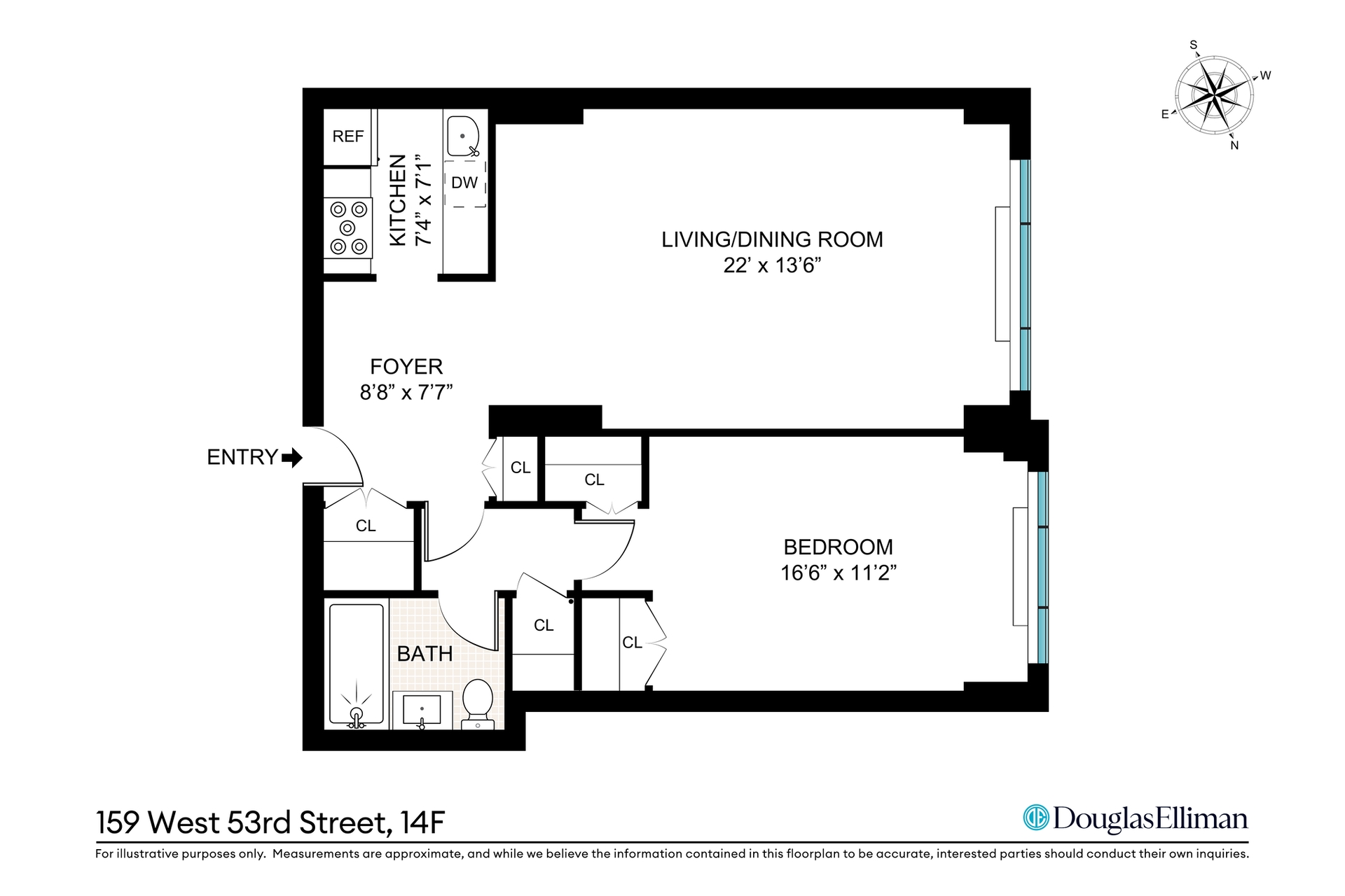 159 West 53rd Street 14F Midtown West New York NY 10019
