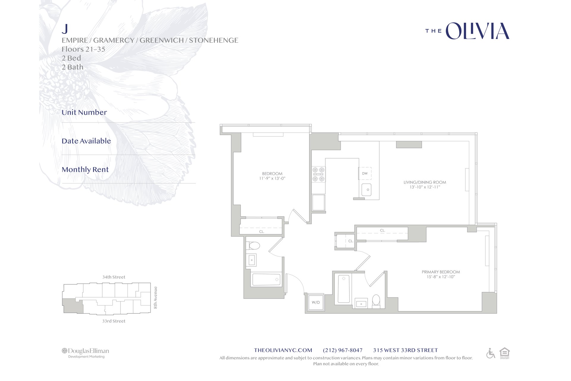 315 West 33rd Street 35J Chelsea New York NY 10001