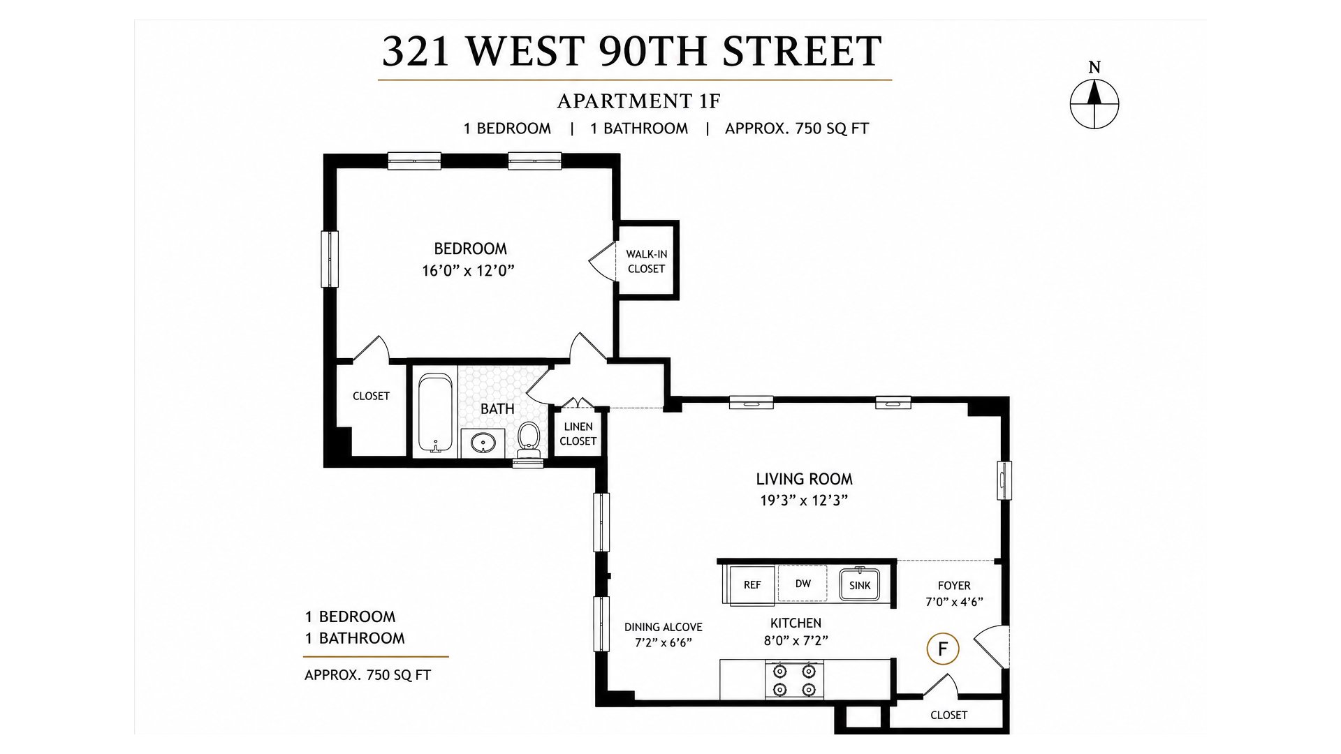 321 West 90th Street 1F Upper West Side New York NY 10024