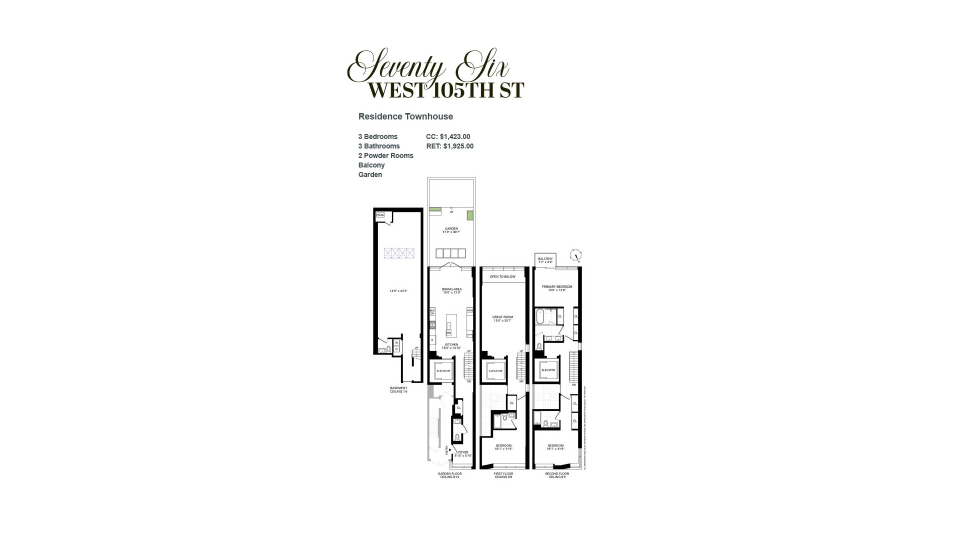 76 West 105th Street TH Upper West Side New York NY 10025