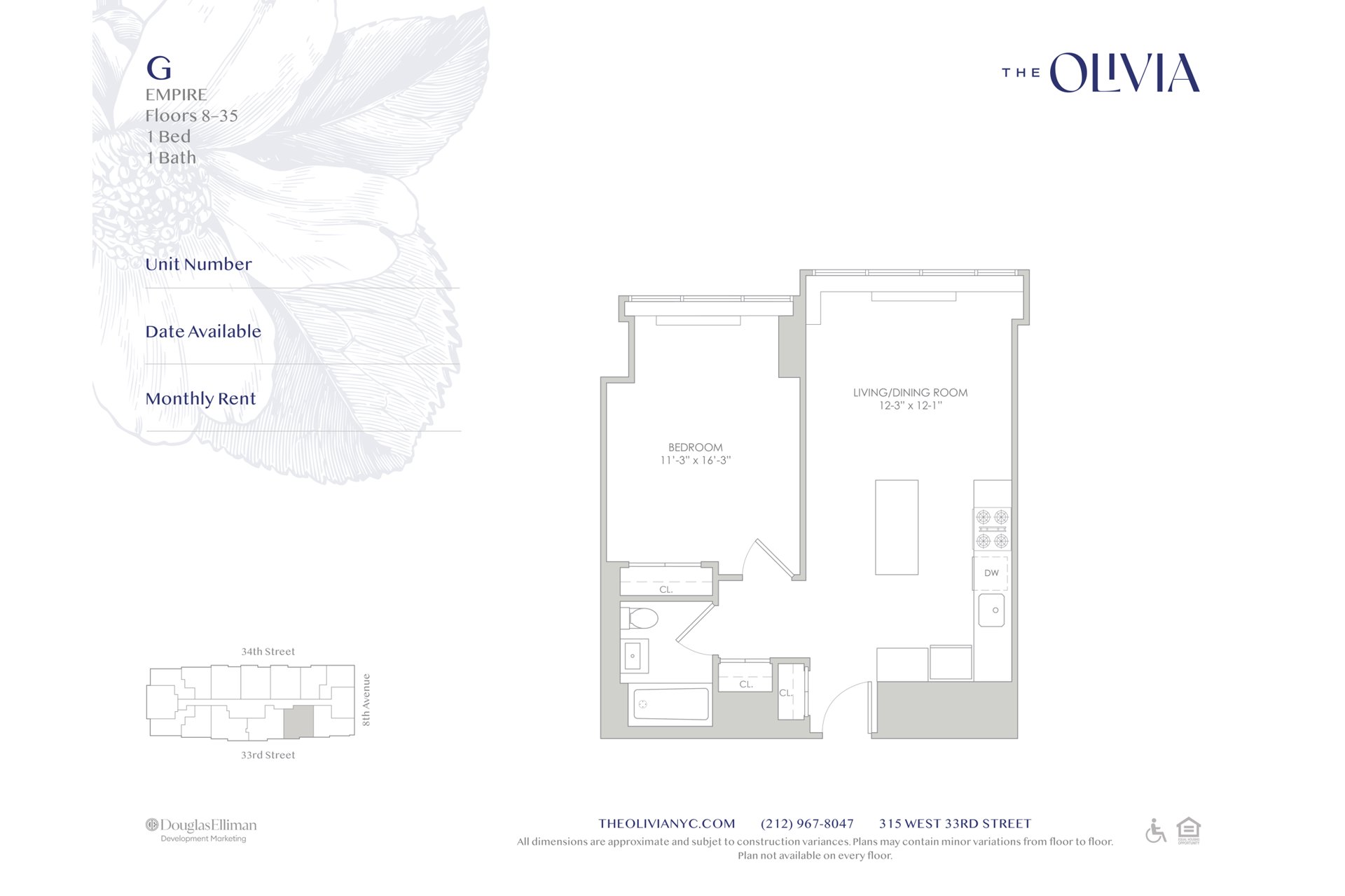 315 West 33rd Street 33G Chelsea New York NY 10001