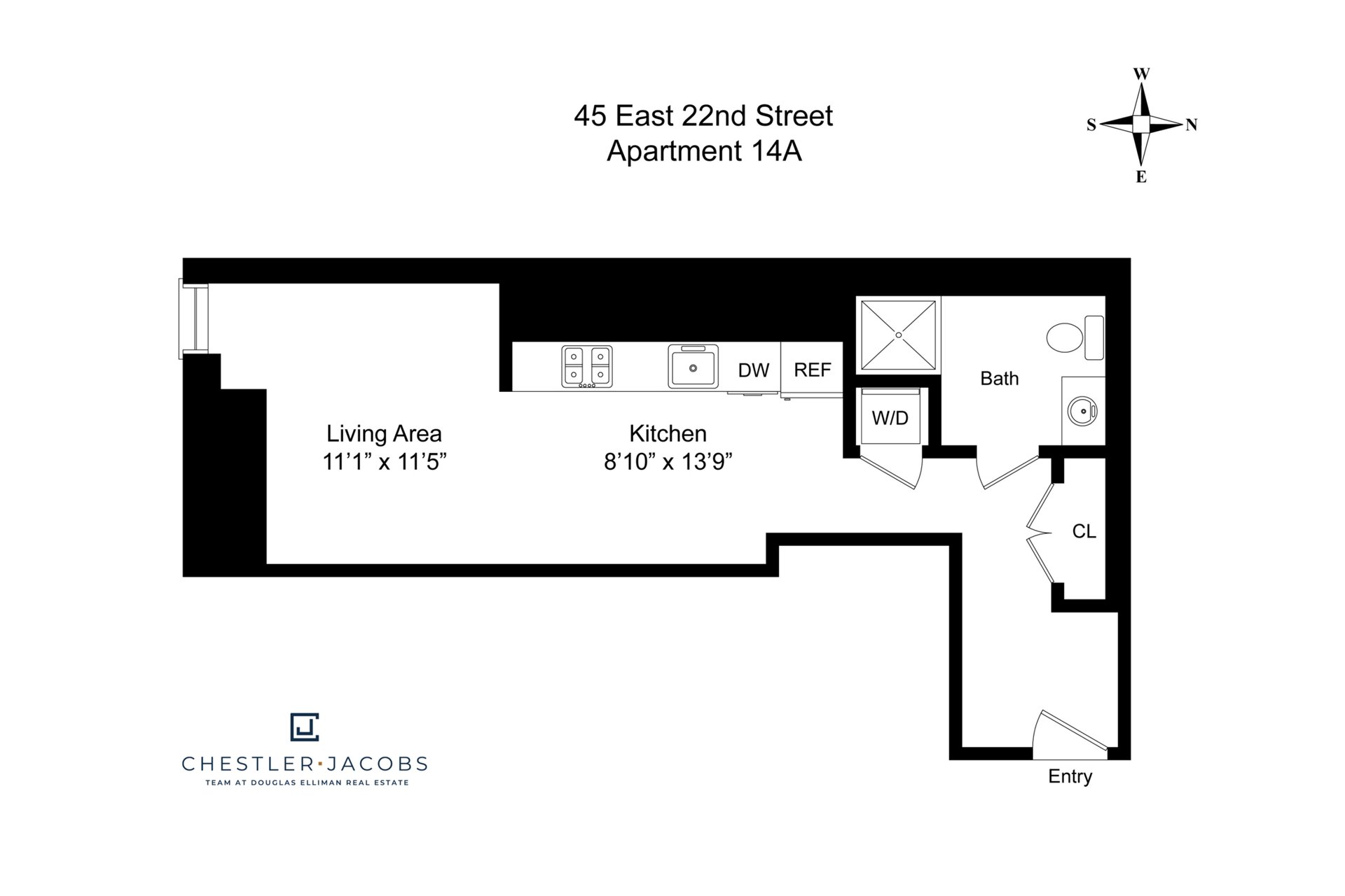 45 East 22nd Street 14A Flatiron District New York NY 10010