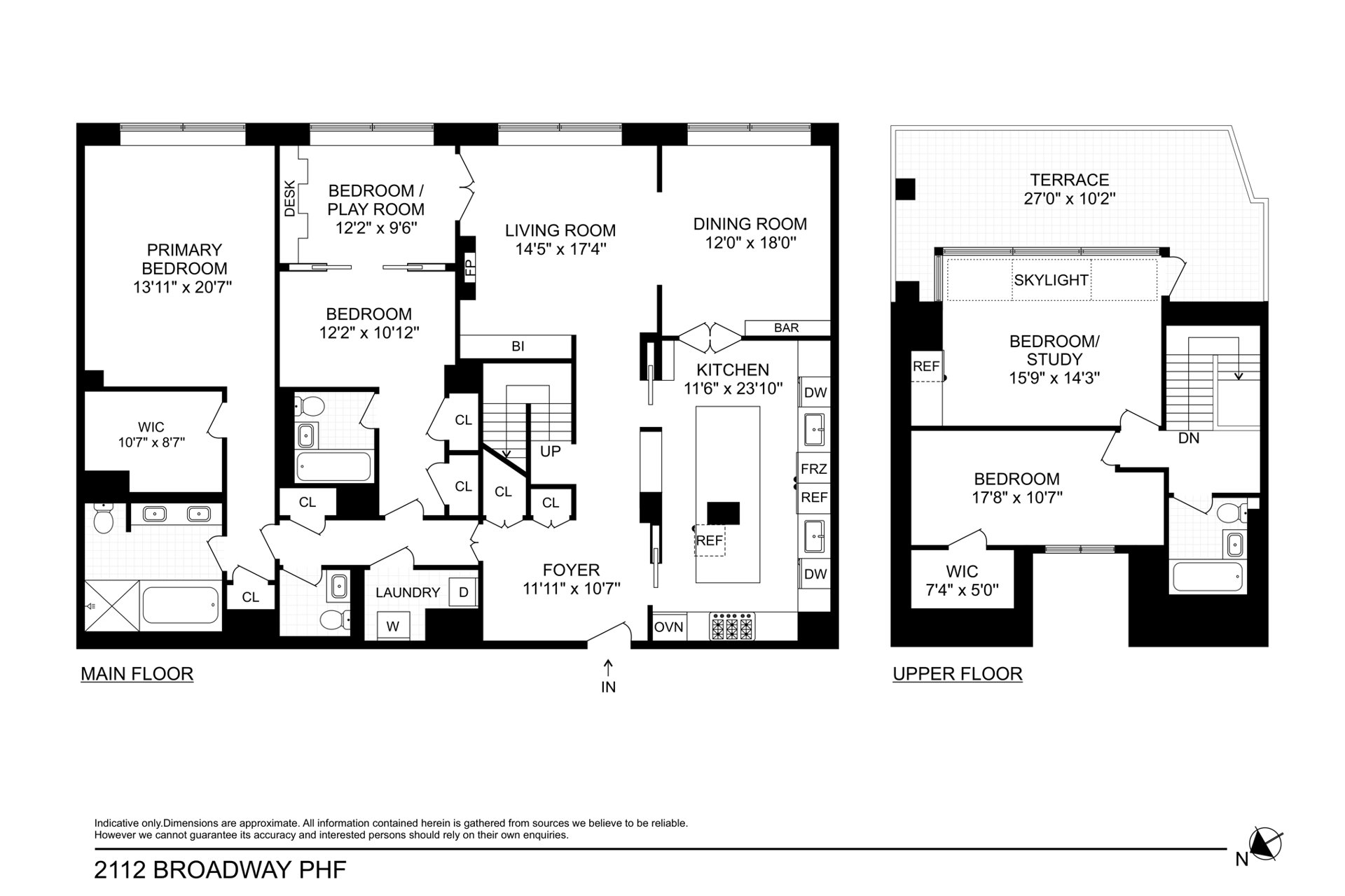 2112 Broadway PH7/8F Upper West Side New York NY 10023