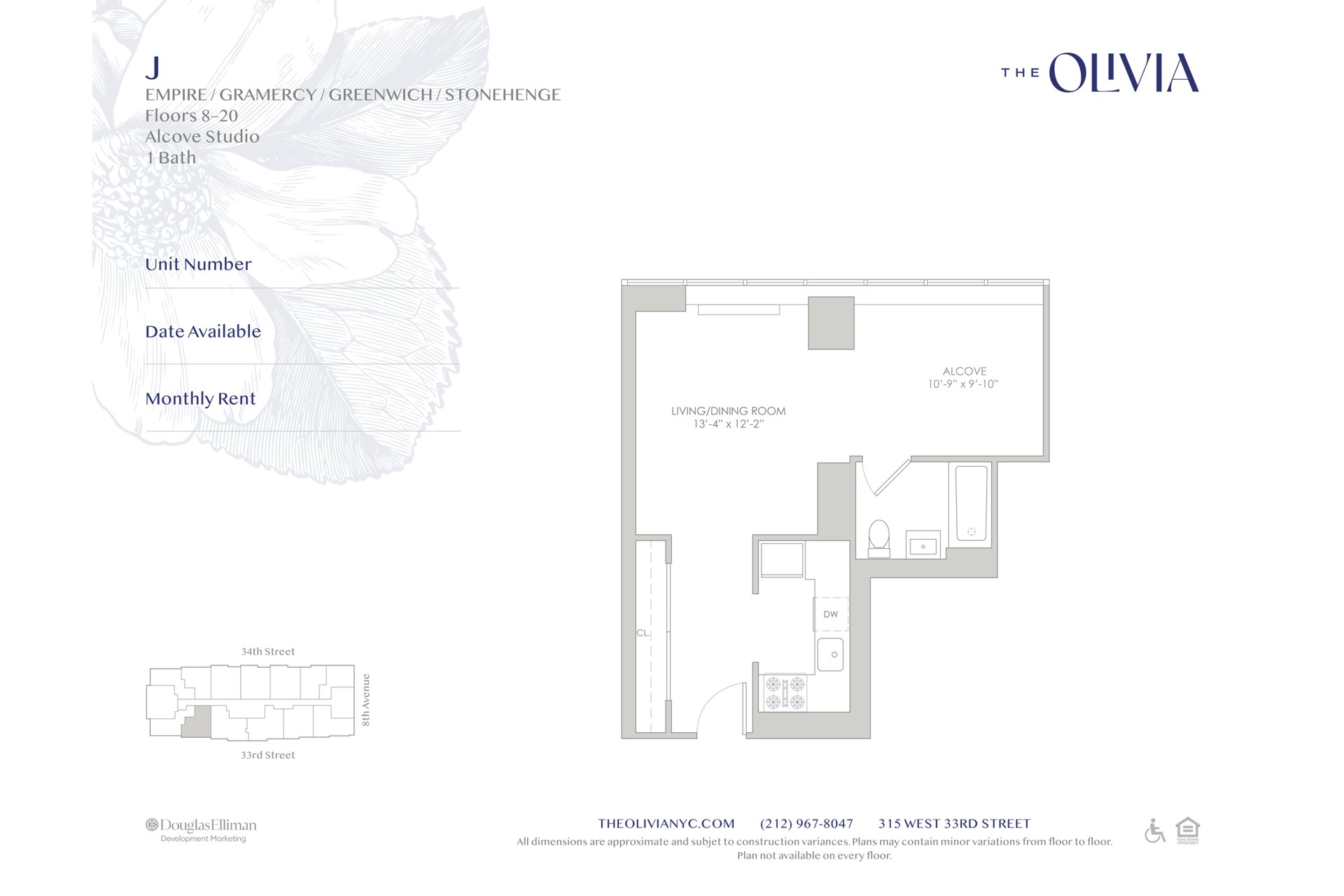 315 West 33rd Street 20J Chelsea New York NY 10001