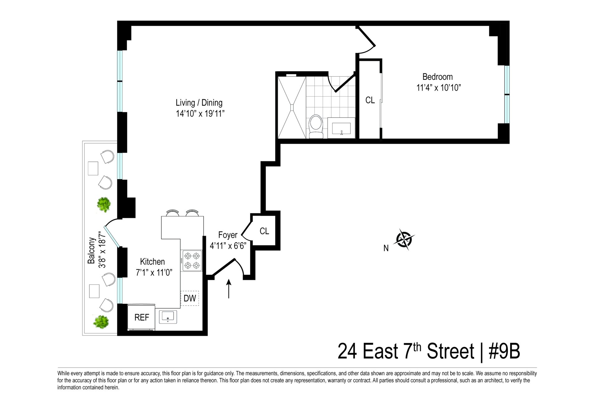 24 East 7th Street 9B E. Greenwich Village New York NY 10003