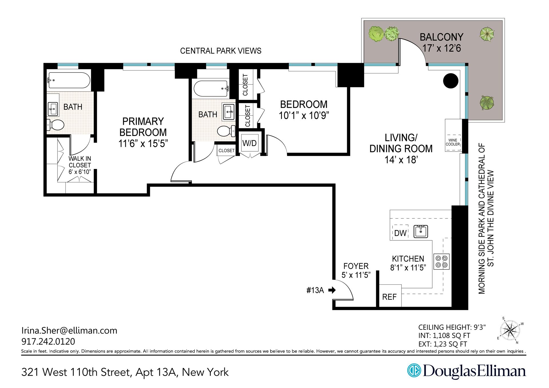 321 West 110th Street 13A Manhattan Valley New York NY 10026